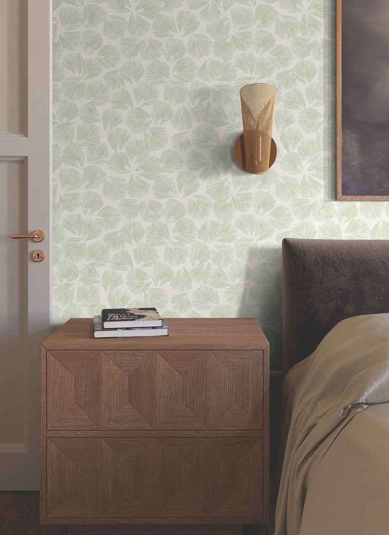 Elora Leaf Green Lemieux Et Cie Wallpaper by York Wallcoverings