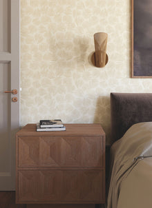 Elora Leaf Gold Lemieux Et Cie Wallpaper by York Wallcoverings