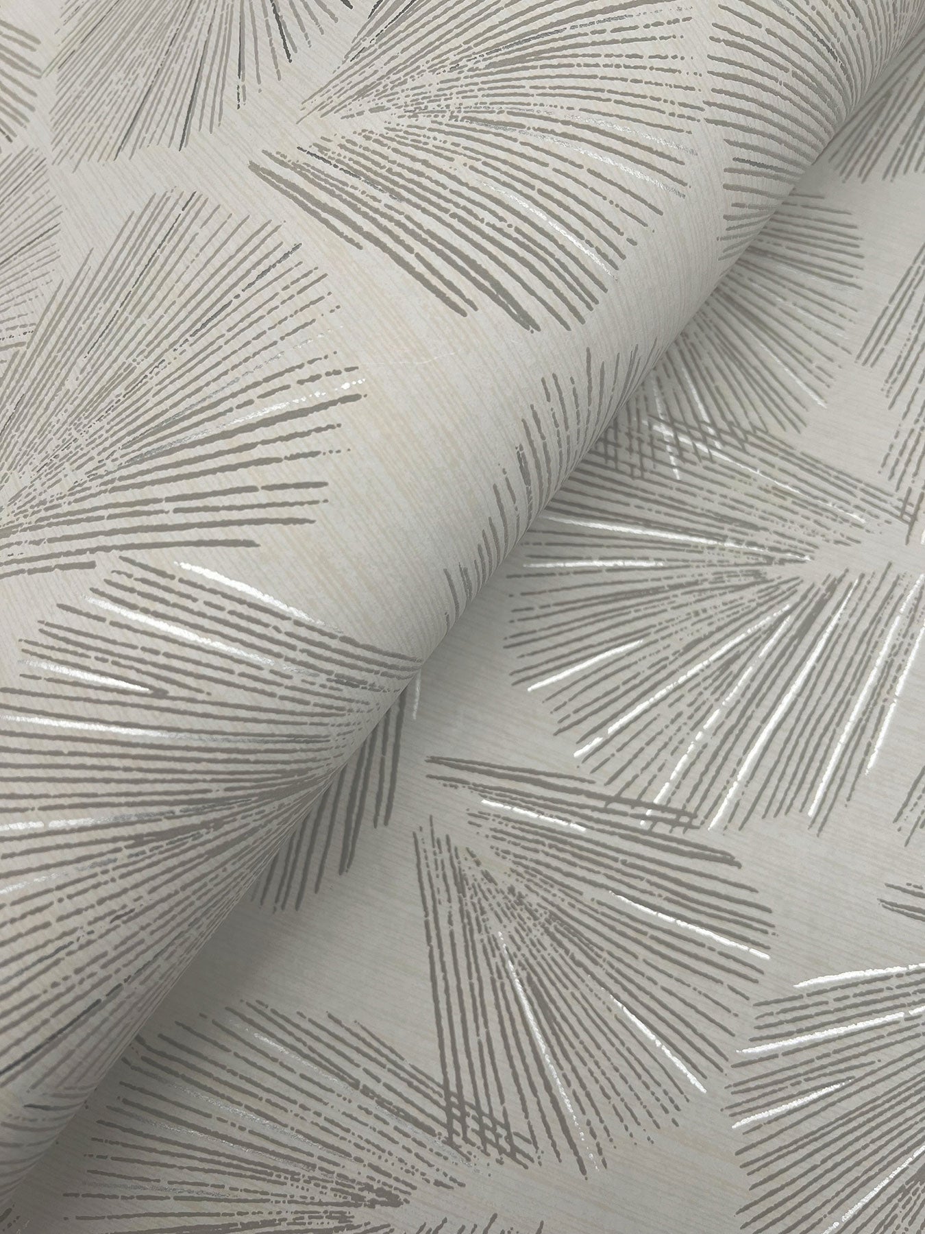 Elora Leaf Taupe Lemieux Et Cie Wallpaper by York Wallcoverings