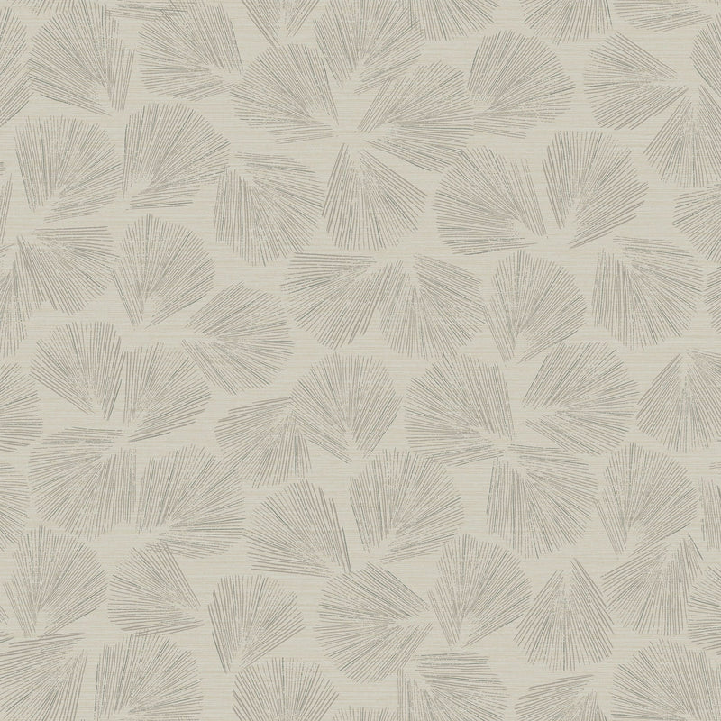 Elora Leaf Taupe Lemieux Et Cie Wallpaper by York Wallcoverings
