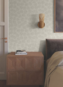 Elora Leaf Taupe Lemieux Et Cie Wallpaper by York Wallcoverings