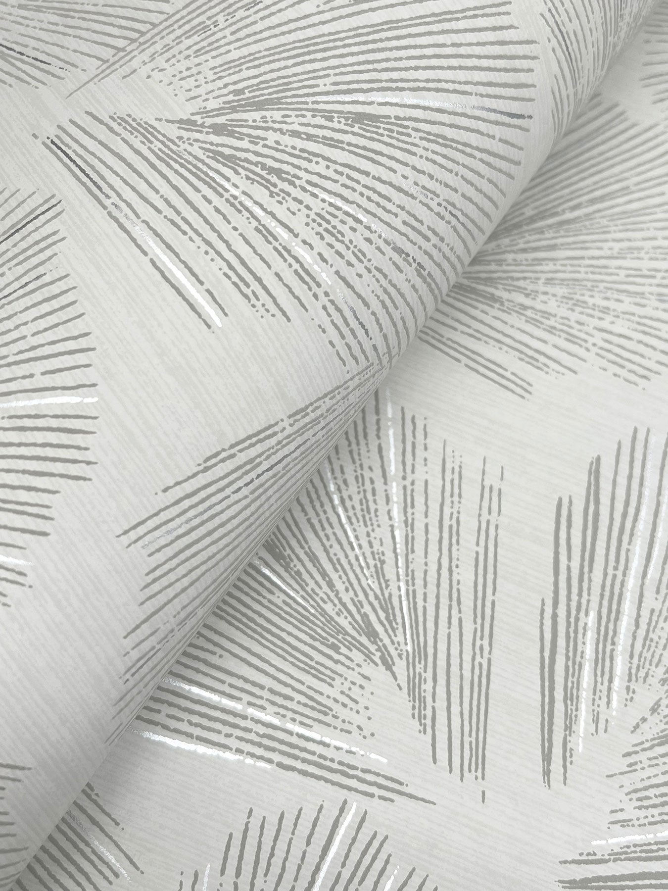 Elora Leaf Grey Lemieux Et Cie Wallpaper by York Wallcoverings