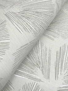Elora Leaf Grey Lemieux Et Cie Wallpaper by York Wallcoverings