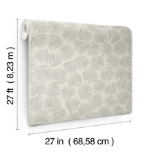 Elora Leaf Grey Lemieux Et Cie Wallpaper by York Wallcoverings