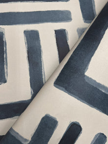 Painterly Labyrinth Navy Lemieux Et Cie Wallpaper by York Wallcoverings