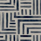 Painterly Labyrinth Navy Lemieux Et Cie Wallpaper by York Wallcoverings