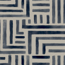 Painterly Labyrinth Navy Lemieux Et Cie Wallpaper by York Wallcoverings
