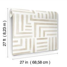 Painterly Labyrinth Light Neutral Lemieux Et Cie Wallpaper by York Wallcoverings