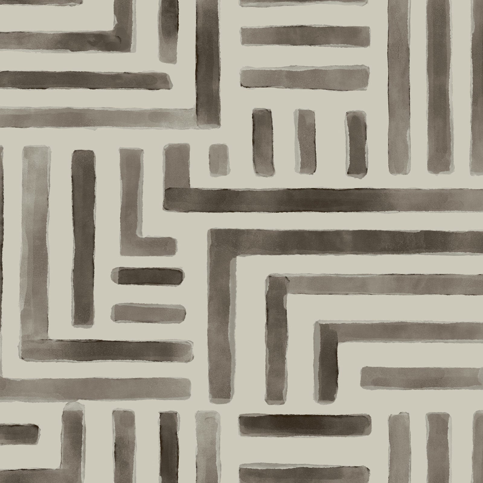 Painterly Labyrinth Warm Neutral Lemieux Et Cie Wallpaper by York Wallcoverings