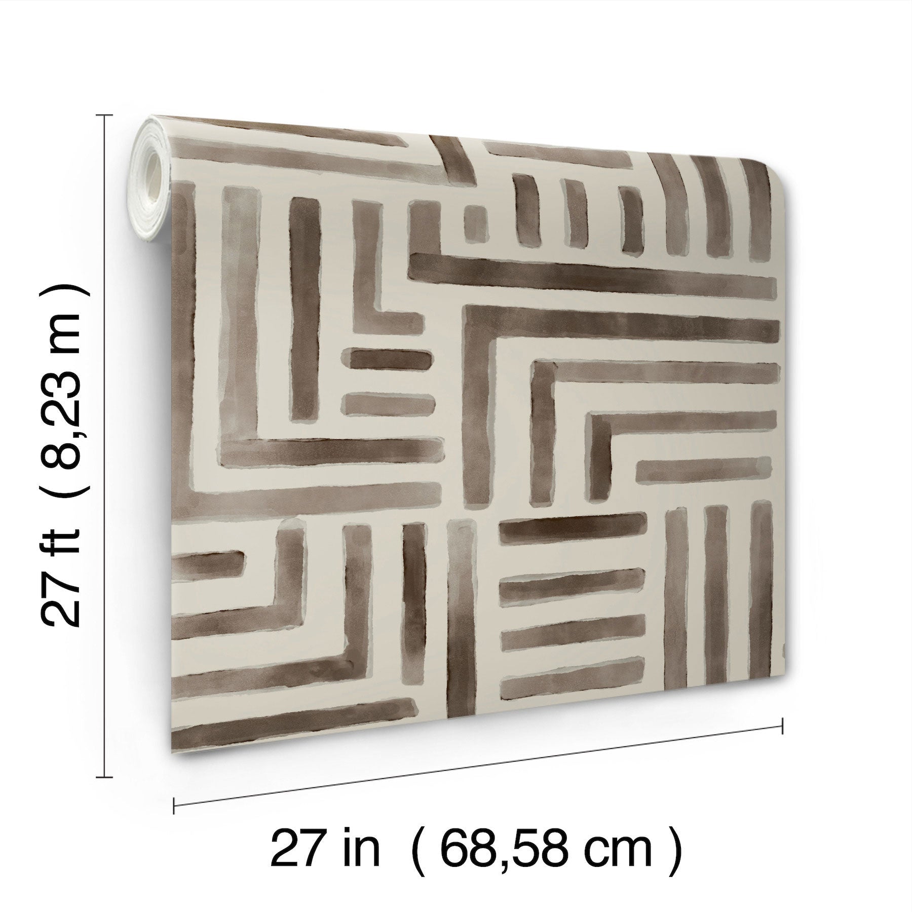 Painterly Labyrinth Warm Neutral Lemieux Et Cie Wallpaper by York Wallcoverings
