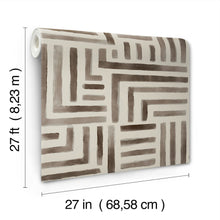 Painterly Labyrinth Warm Neutral Lemieux Et Cie Wallpaper by York Wallcoverings