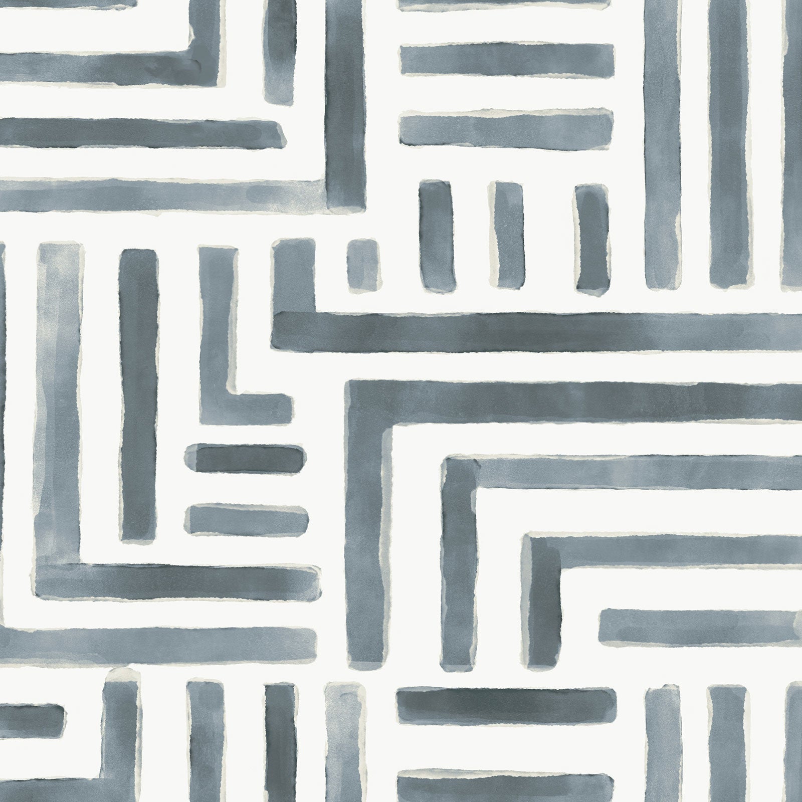 Painterly Labyrinth Aqua Lemieux Et Cie Wallpaper by York Wallcoverings