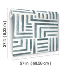 Painterly Labyrinth Aqua Lemieux Et Cie Wallpaper by York Wallcoverings