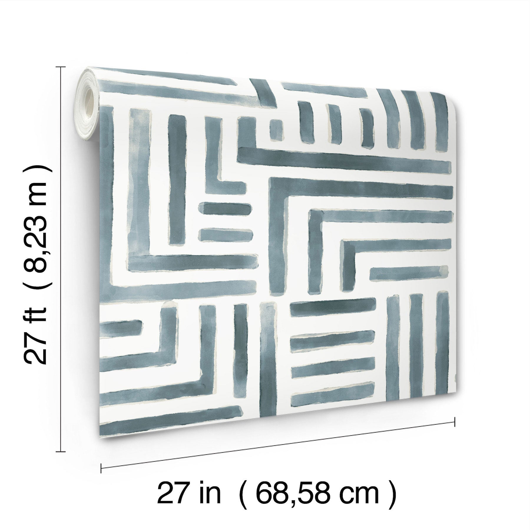 Painterly Labyrinth Aqua Lemieux Et Cie Wallpaper by York Wallcoverings