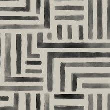 Painterly Labyrinth Charcoal Lemieux Et Cie Wallpaper by York Wallcoverings