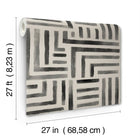 Painterly Labyrinth Charcoal Lemieux Et Cie Wallpaper by York Wallcoverings