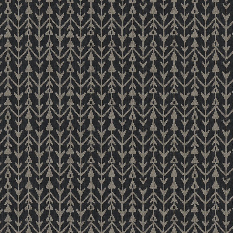 Martigue Stripe Black Lemieux Et Cie Wallpaper by York Wallcoverings