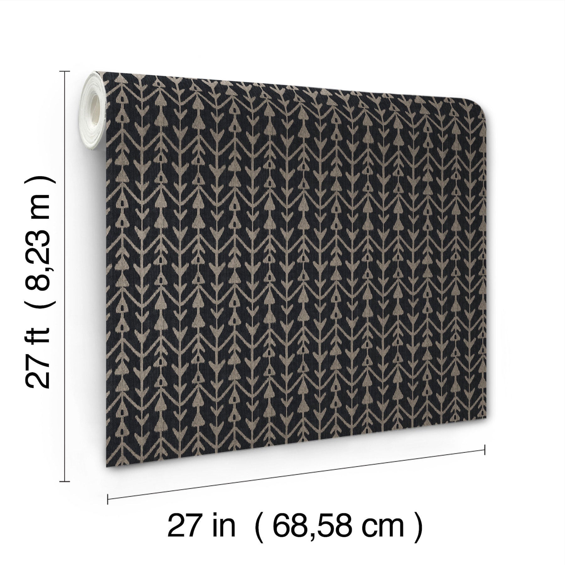 Martigue Stripe Black Lemieux Et Cie Wallpaper by York Wallcoverings