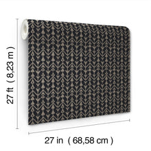Martigue Stripe Black Lemieux Et Cie Wallpaper by York Wallcoverings