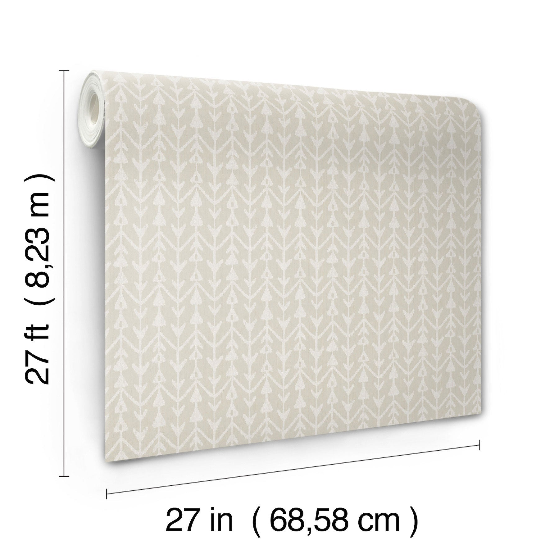 Martigue Stripe Beige Lemieux Et Cie Wallpaper by York Wallcoverings