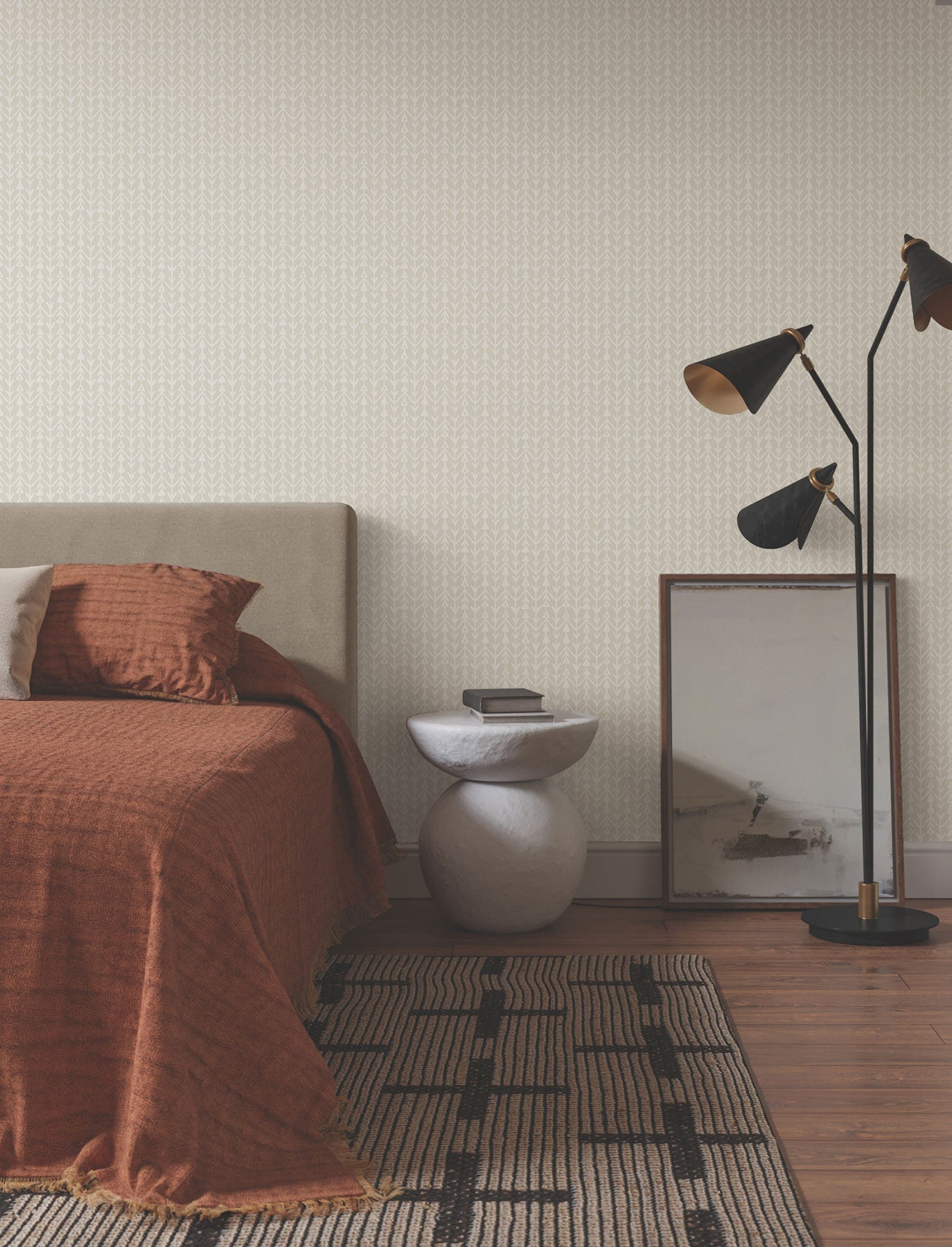 Martigue Stripe Beige Lemieux Et Cie Wallpaper by York Wallcoverings