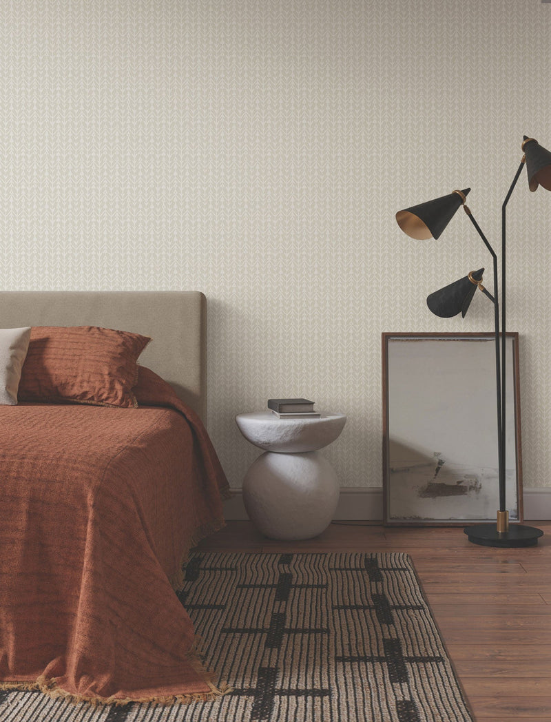 Martigue Stripe Beige Lemieux Et Cie Wallpaper by York Wallcoverings