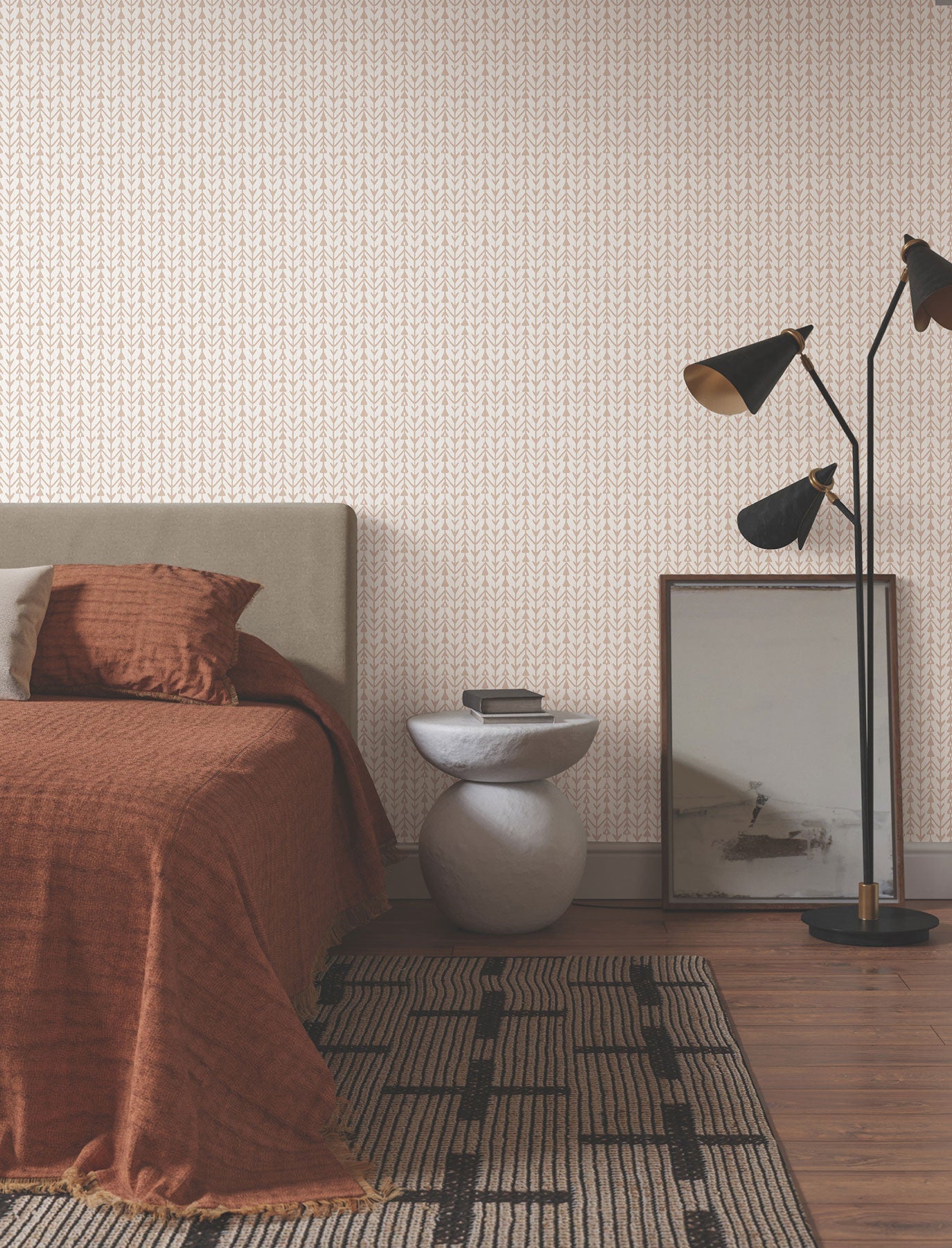 Martigue Stripe Blush Lemieux Et Cie Wallpaper by York Wallcoverings
