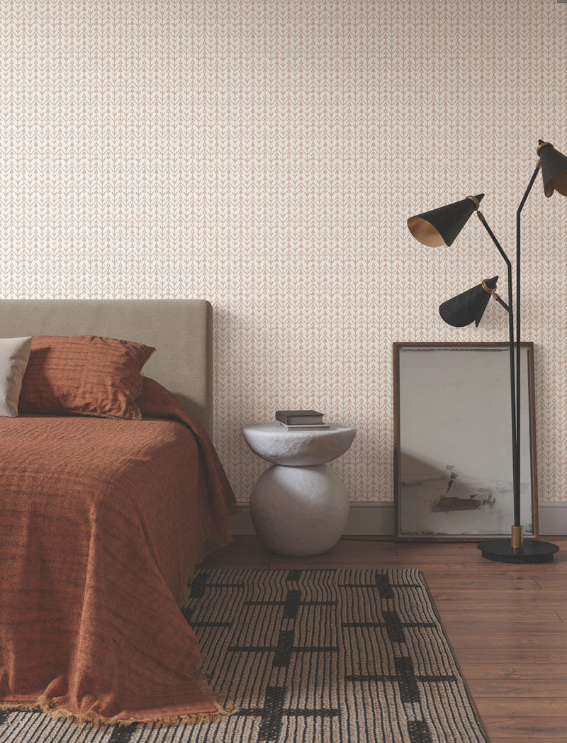 Martigue Stripe Blush Lemieux Et Cie Wallpaper by York Wallcoverings
