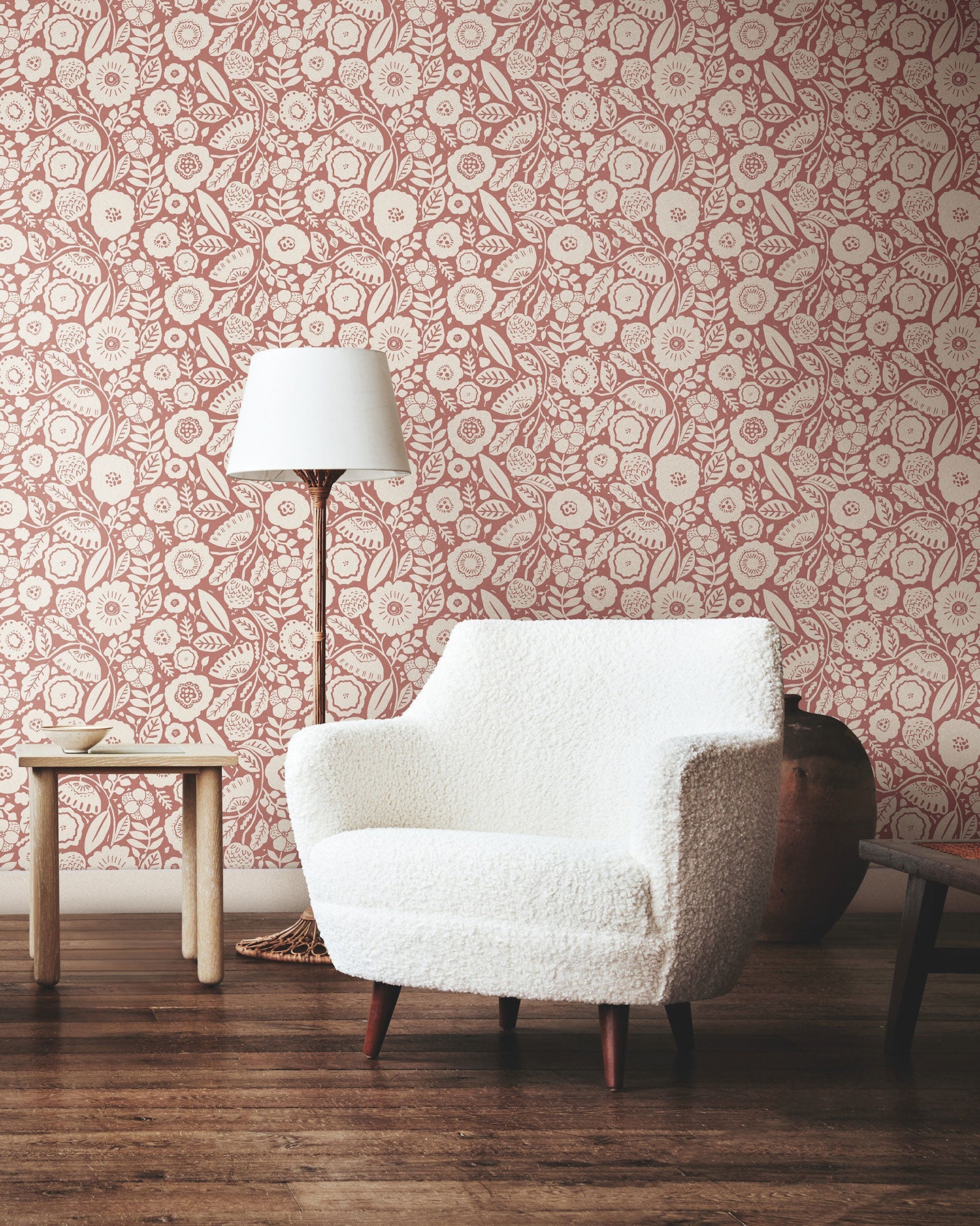 Camille Blossom Vintage Rose Lemieux Et Cie Wallpaper by York Wallcoverings