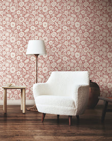 Camille Blossom Vintage Rose Lemieux Et Cie Wallpaper by York Wallcoverings