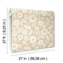 Camille Blossom Ochre Lemieux Et Cie Wallpaper by York Wallcoverings