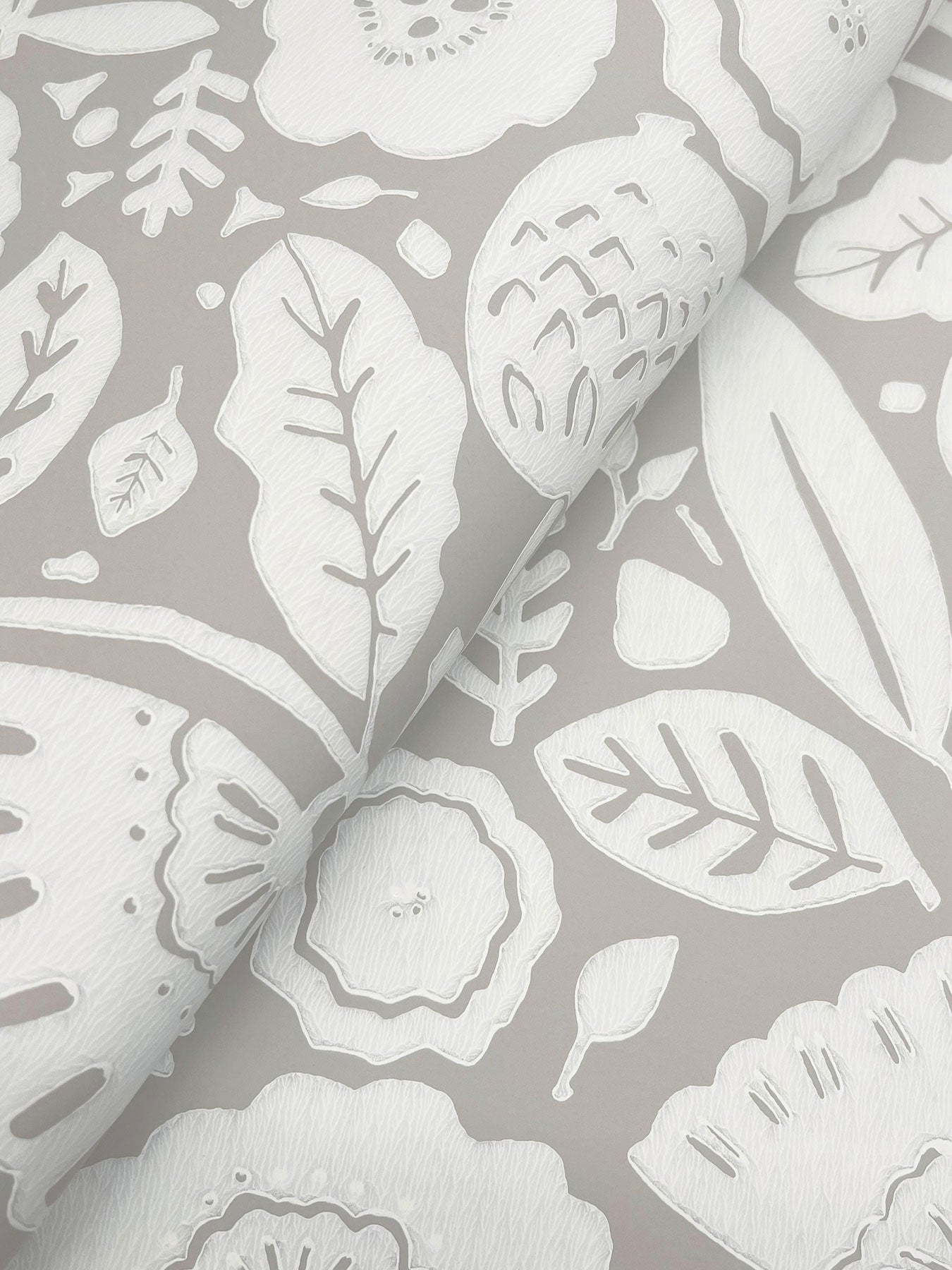 Camille Blossom Grey Lemieux Et Cie Wallpaper by York Wallcoverings