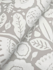 Camille Blossom Grey Lemieux Et Cie Wallpaper by York Wallcoverings