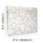 Camille Blossom Grey Lemieux Et Cie Wallpaper by York Wallcoverings