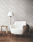Camille Blossom Grey Lemieux Et Cie Wallpaper by York Wallcoverings