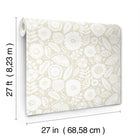 Camille Blossom Linen Lemieux Et Cie Wallpaper by York Wallcoverings