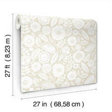 Camille Blossom Linen Lemieux Et Cie Wallpaper by York Wallcoverings