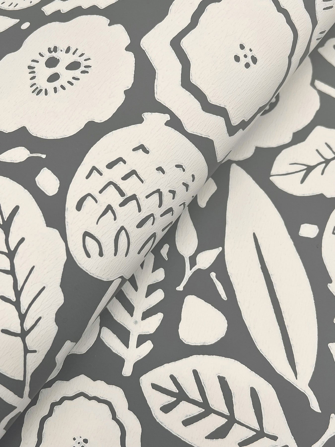 Camille Blossom Charcoal Lemieux Et Cie Wallpaper by York Wallcoverings