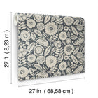 Camille Blossom Charcoal Lemieux Et Cie Wallpaper by York Wallcoverings