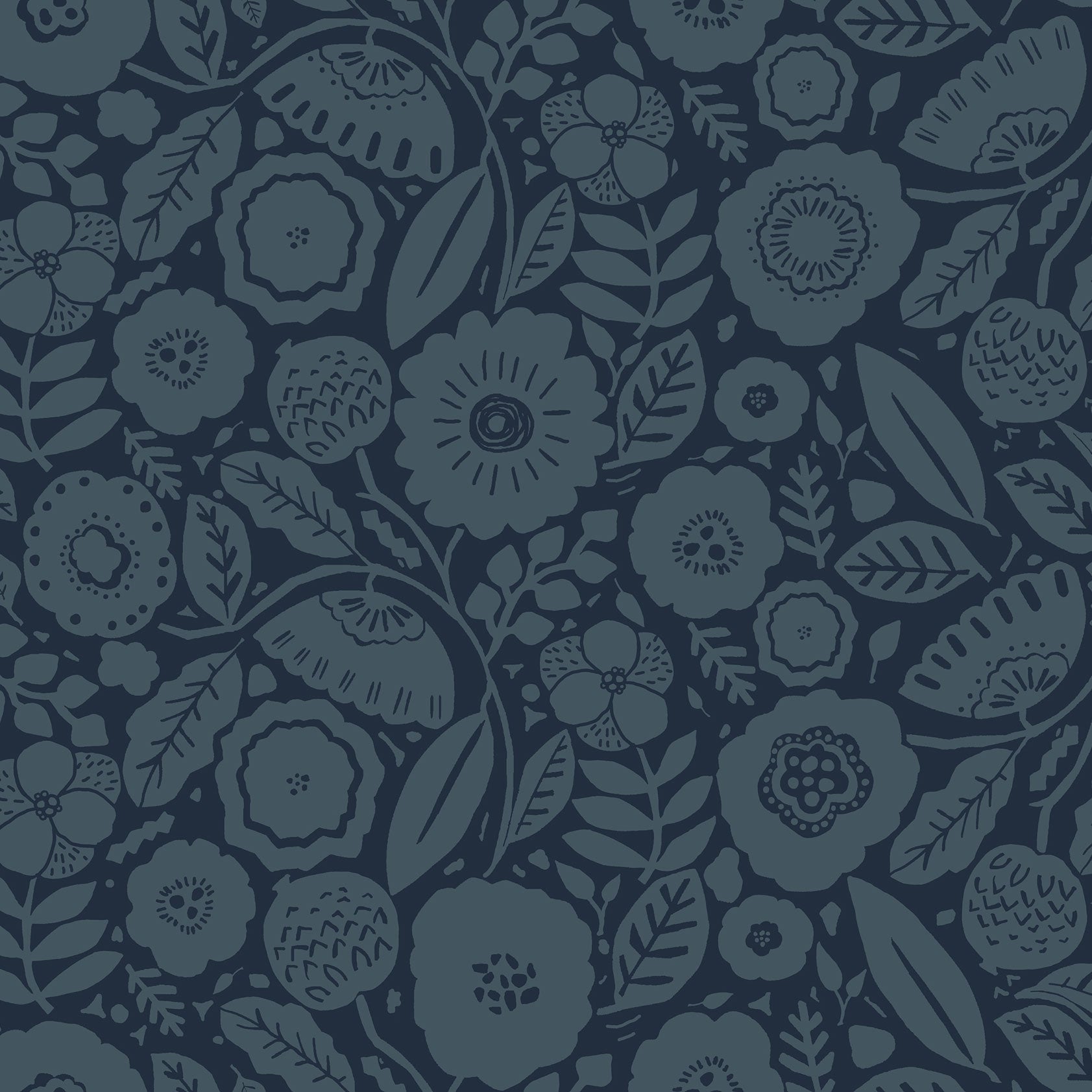 Camille Blossom Indigo Lemieux Et Cie Wallpaper by York Wallcoverings