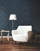 Camille Blossom Indigo Lemieux Et Cie Wallpaper by York Wallcoverings