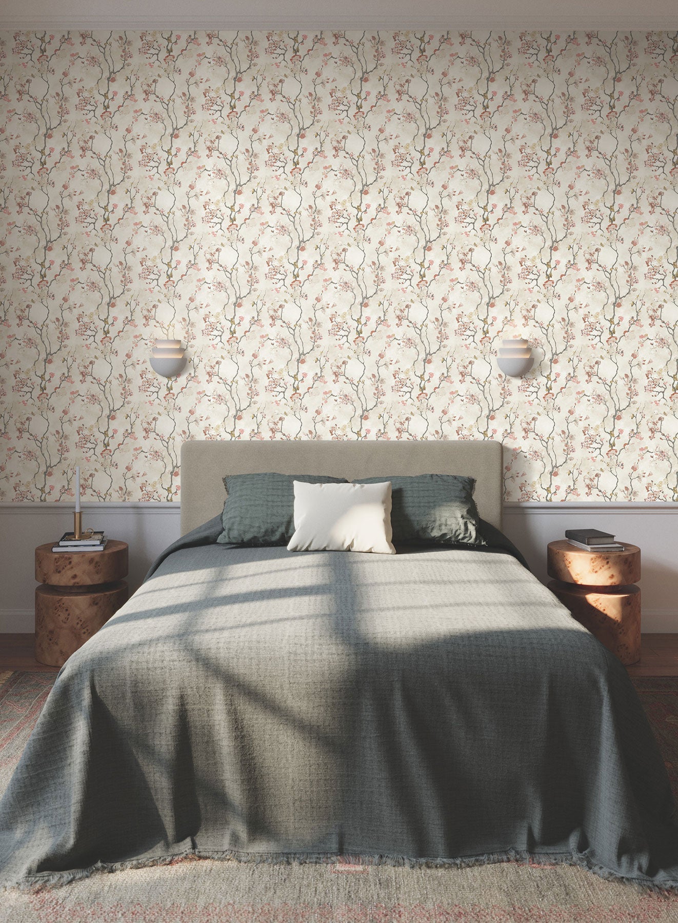 Avril Chinoiserie Coral Lemieux Et Cie Wallpaper by York Wallcoverings