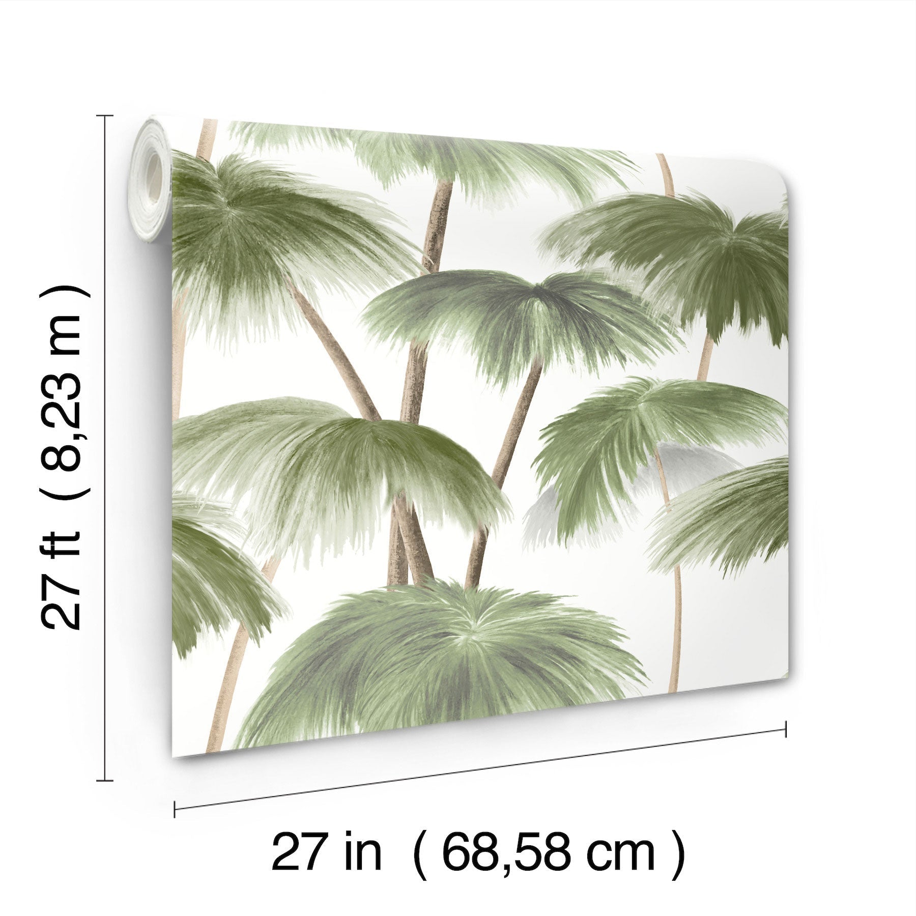 Plein Air Palms Green Lemieux Et Cie Wallpaper by York Wallcoverings