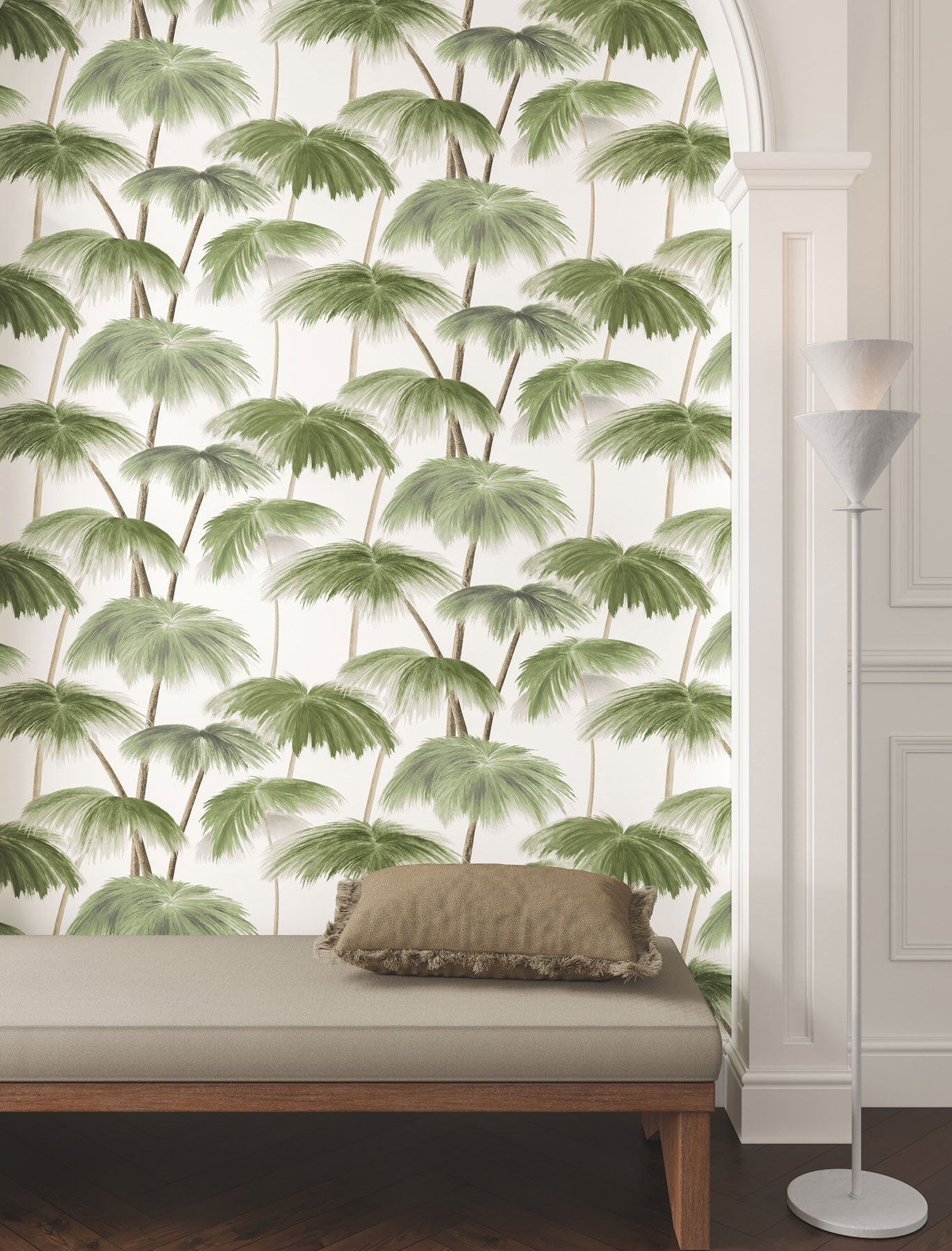Plein Air Palms Green Lemieux Et Cie Wallpaper by York Wallcoverings