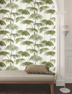 Plein Air Palms Green Lemieux Et Cie Wallpaper by York Wallcoverings