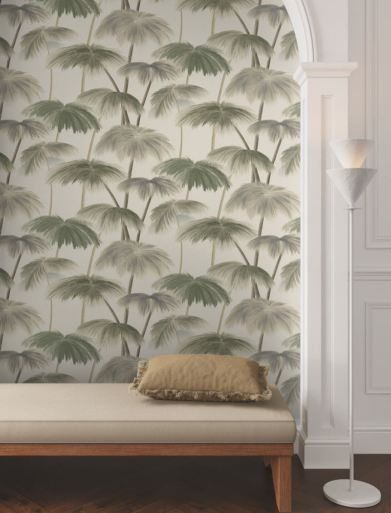 Plein Air Palms Vintage Lemieux Et Cie Wallpaper by York Wallcoverings