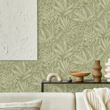 M1780 Sahara Leaf Fern Green Wallpaper By Crown