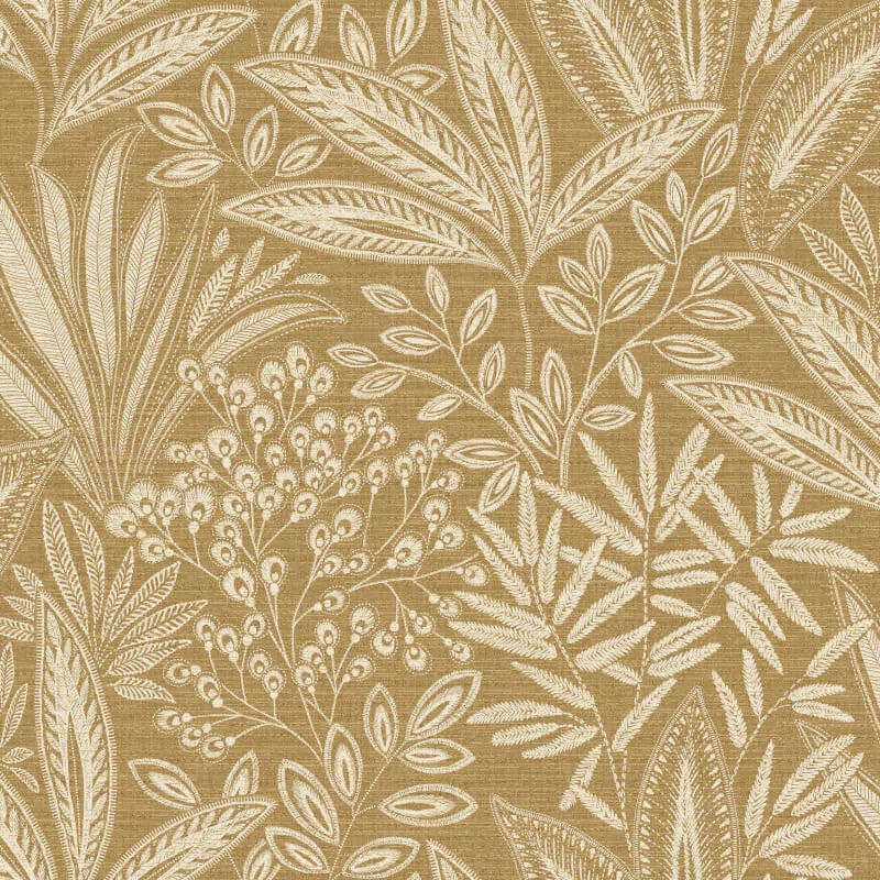 M1781 Sahara Leaf Ochre Wallpaper By Crown