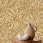 M1781 Sahara Leaf Ochre Wallpaper By Crown
