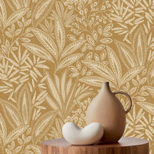 M1781 Sahara Leaf Ochre Wallpaper By Crown